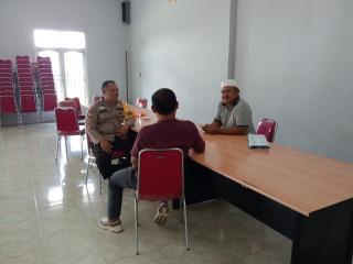 Kapolsek Kampar AKP Ilhamdi.S.S Tetap melakukan Kunjungan cooling system pemilu damai kepada Masyara